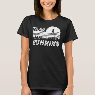 Trail running in the sunset with mountains T-Shirt