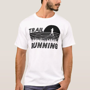 Trail running in the sunset with mountains T-Shirt