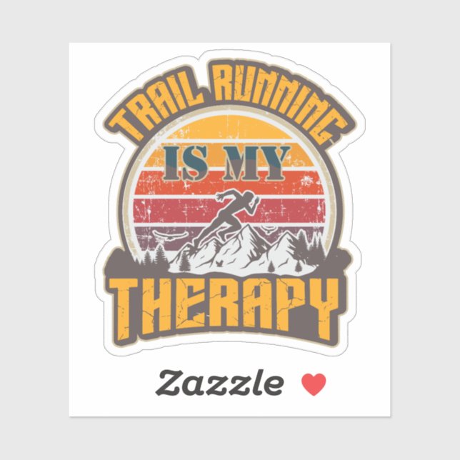 Trail running is my therapy retro (Sheet)