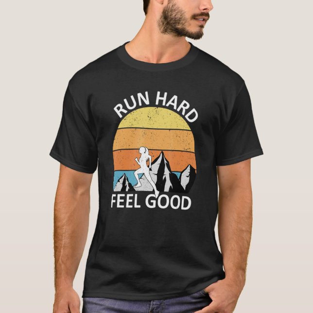 Trail running jogging cross running  saying 5 T-Shirt (Front)