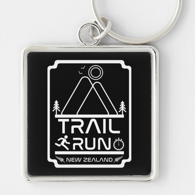 Trail Running New Zealand Key Ring (Front)