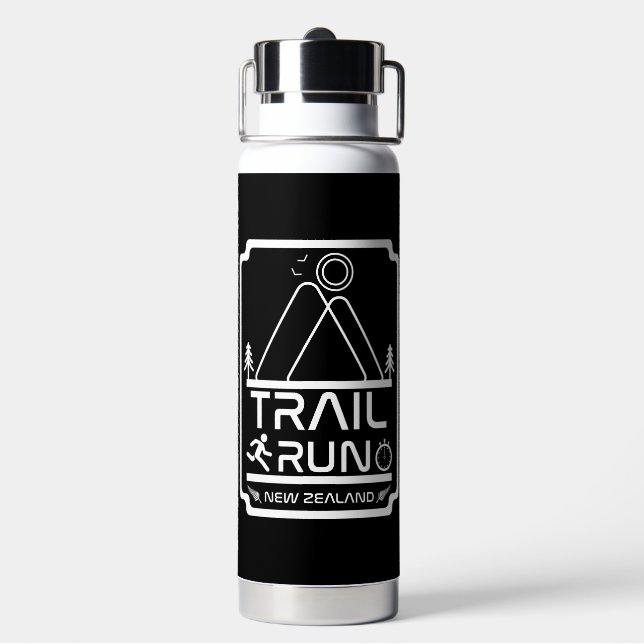 Trail Running New Zealand Water Bottle (Back)