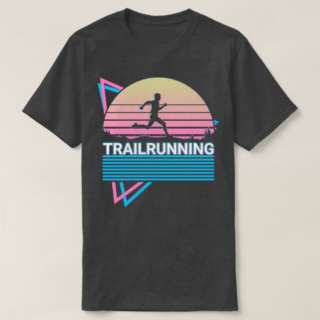 Trail Running Trail Runner Retro Gift T-Shirt (Design Front)