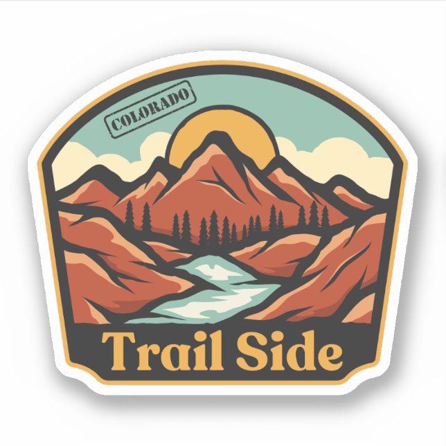 Trail Side, Colorado Sticker (Front)