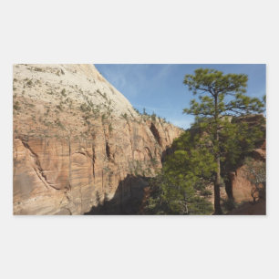 Trail to Angels Landing in Zion National Park Rectangular Sticker