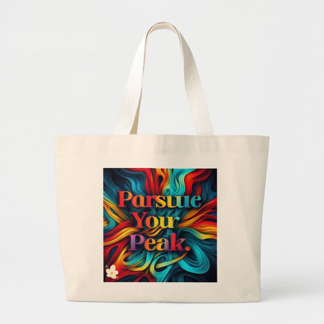 “Trail to Triumph” Large Tote Bag (Front)
