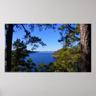 Trail View Winter Lake Ouachita Arkansas Poster