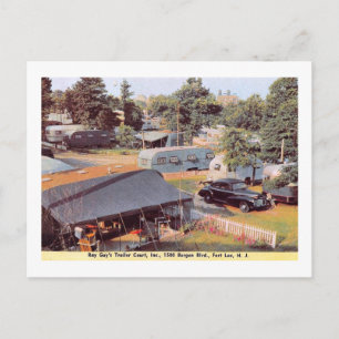 Trailer Court, Fort Lee, New Jersey Vintage Postcard