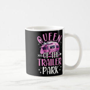 Trailer Park Queen Funny Camping Pink Trailer Cara Coffee Mug