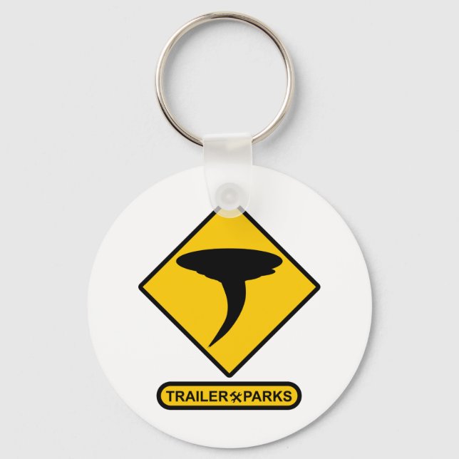 Trailer Park Repair Ahead Key Ring (Front)