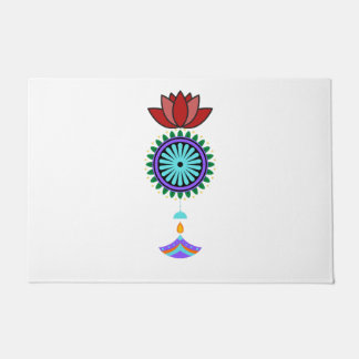 Trailer spiritual with lotus blossom doormat