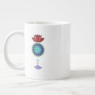 Trailer spiritual with lotus blossom large coffee mug