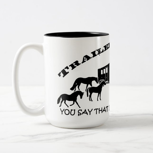 Trailer Trash Horse Trailer Mug (Left)