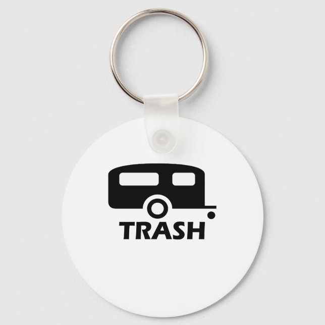 "Trailer Trash" Key Ring (Front)