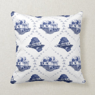 Trailer Trash Toile [throw pillow] Cushion