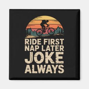 Trailhead Parking Lot Jokes Mountain Biking Dad Magnet