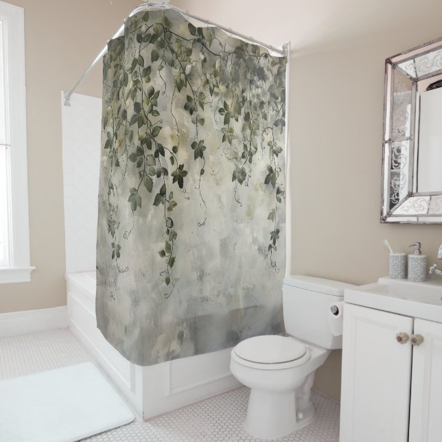 Trailing Ivy Shower Curtain (In Situ)