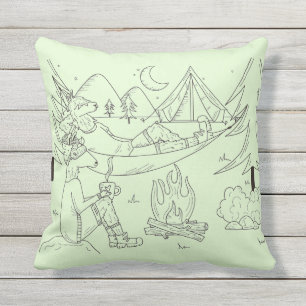 Trailpaca Starry Night Mint Sensations Outdoor Cushion