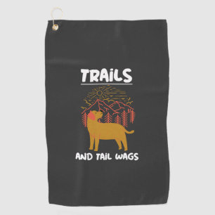 Trails and tail Wags Labrador Retriever Golf Towel