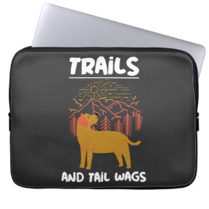 Trails and tail Wags Labrador Retriever Laptop Sleeve