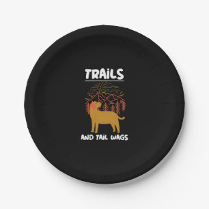 Trails and tail Wags Labrador Retriever Paper Plate