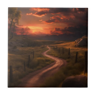 Trails I Travel Ceramic Tile