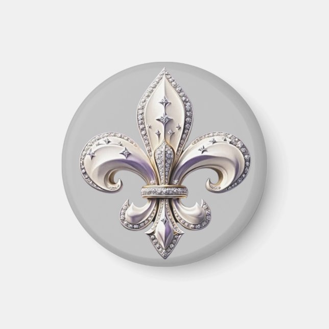 Trails I Travel Fleur De Lis Design Magnet (Front)