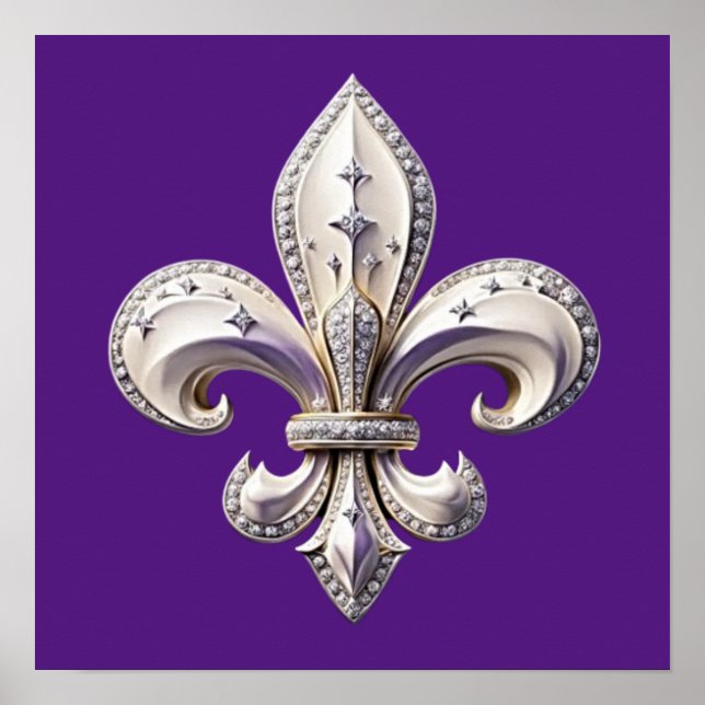 Trails I Travel Fleur De Lis Design Poster (Front)