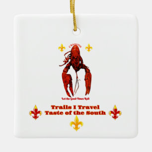 Trails I Travel Taste of the South Ceramic Ornament