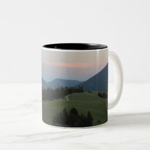 Trails through the Mountains Two-Tone Coffee Mug