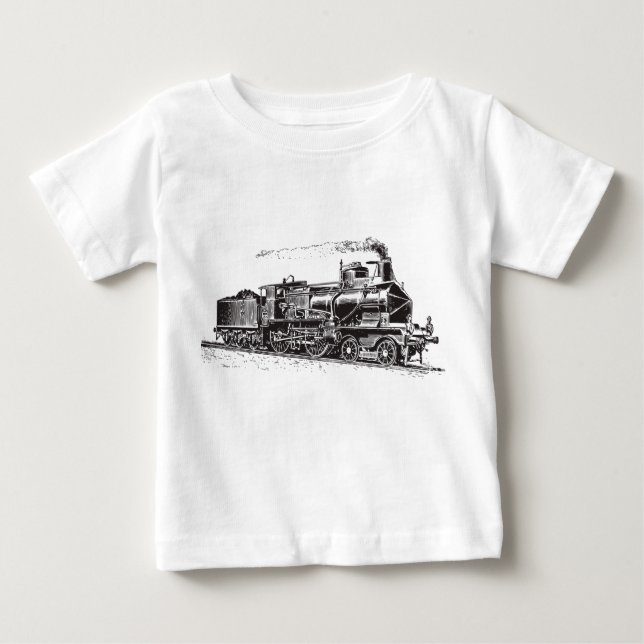 Train 03 - Black Baby T-Shirt (Front)