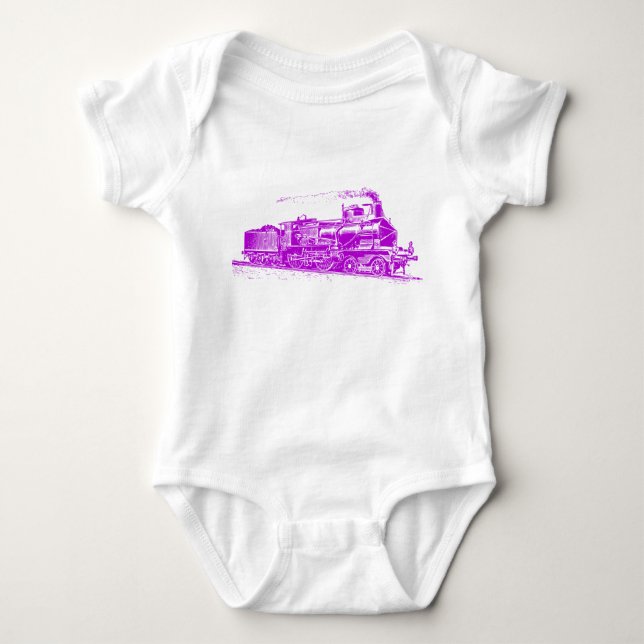 Train 03 - Purple Baby Bodysuit (Front)