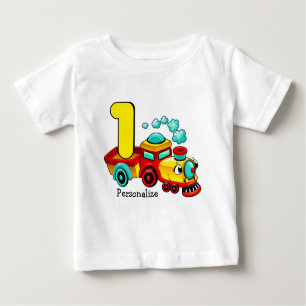Train 1st Birthday Custom Baby T-Shirt