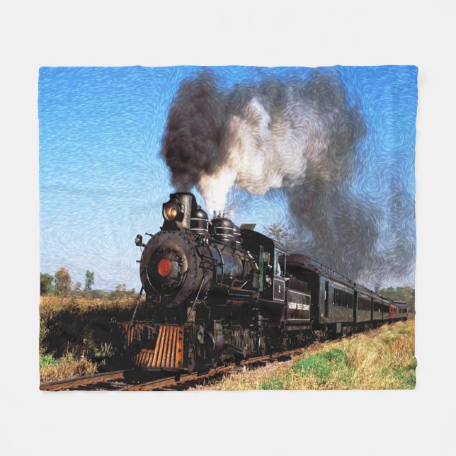 Train 2 fleece blanket (Front (Horizontal))