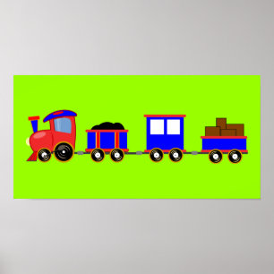 train-312107 train cartoon toy engine cars red blu poster