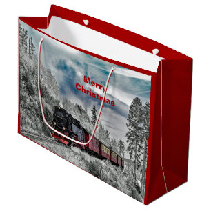 Train 3 Christmas Large Gift Bag