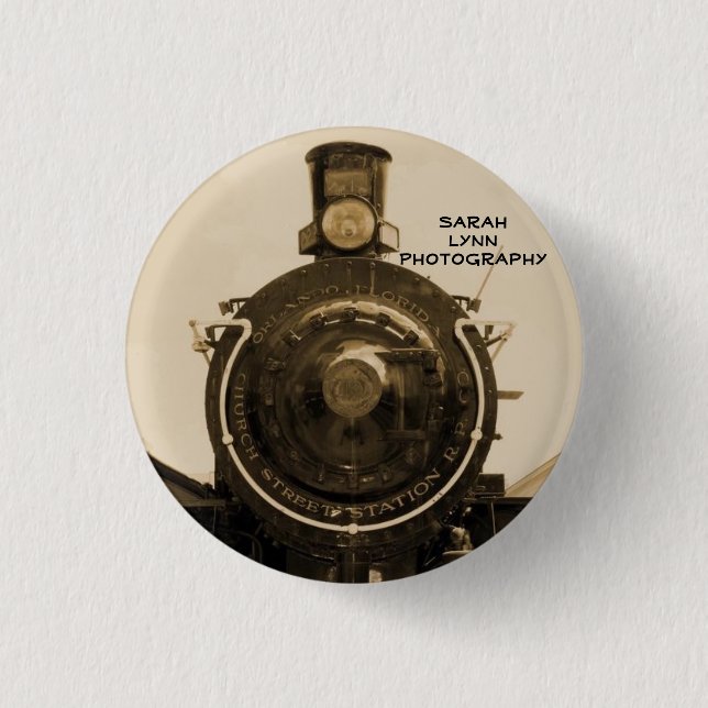 Train 3 Cm Round Badge (Front)
