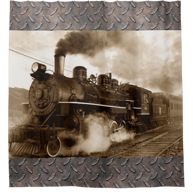 Train 4 Image Options Shower Curtain (Front)