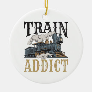 Train Addict Model Railroad Railway Hobbyist Ceramic Ornament