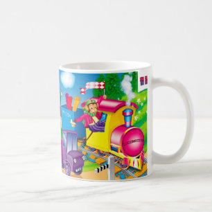 train and car coffee mug