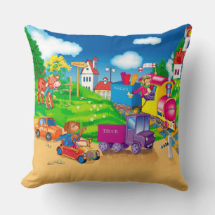train and car cushion