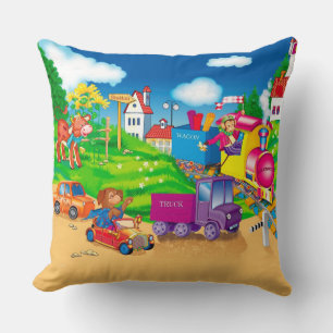 train and car cushion