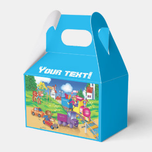 train and car for the boy favour box