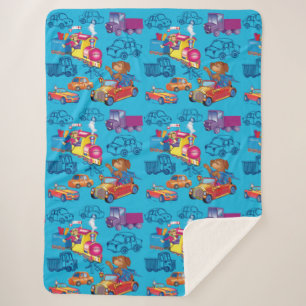 train and car for the boy sherpa blanket