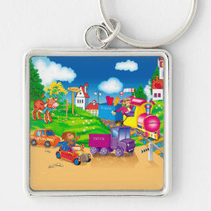 train and car key ring