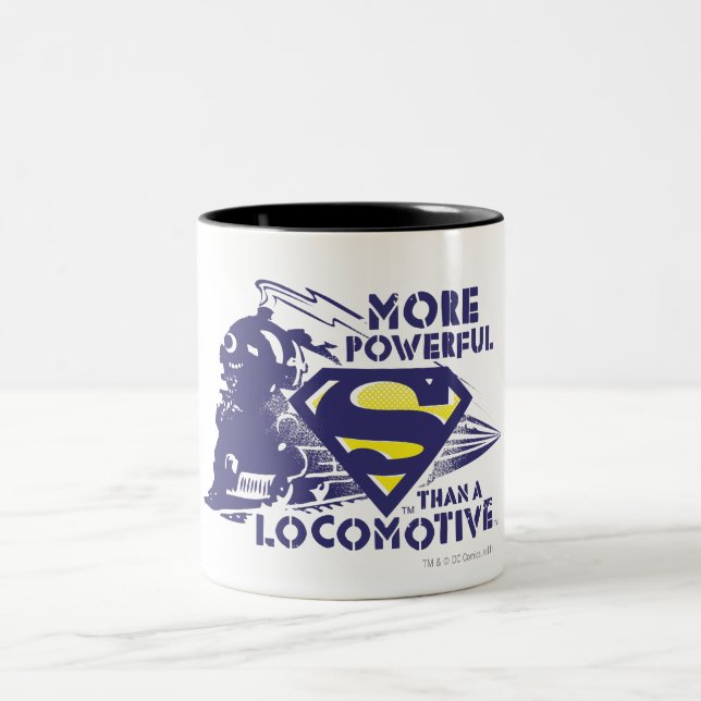 Train and Logo Two-Tone Coffee Mug (Center)