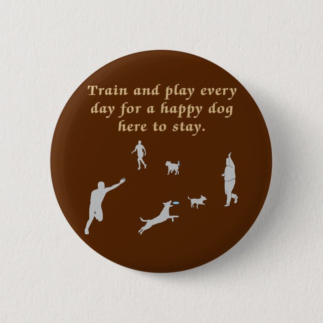 Train And Play 6 Cm Round Badge (Front)