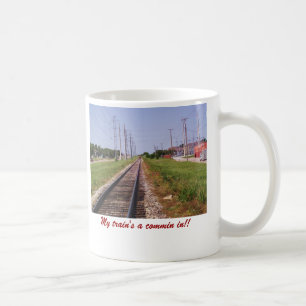 train and tracks 2, My train's a commin in!! Coffee Mug