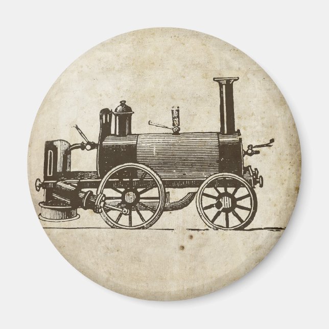 Train Antique Toy Steam Train Engine Magnet (Front)