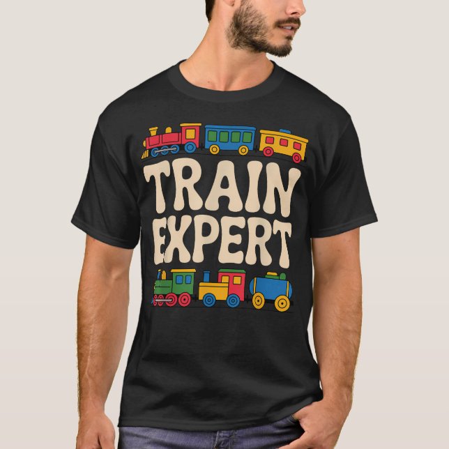 Train Art Railway Steam Engine T-Shirt (Front)